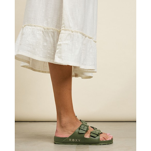 Šľapky Roxy Kattie oil green 2025 - 7