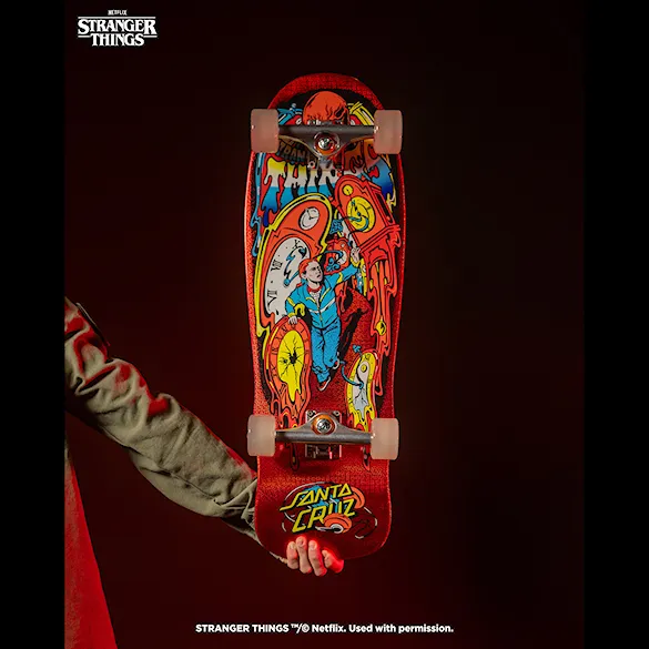 Skate doska Santa Cruz Skateboards Stranger Things Grabke Max Melting Clock 9.7 2025 - 4
