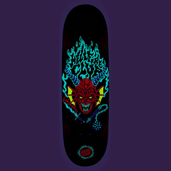 Skate Deck Santa Cruz Skateboards Stranger Things Hellfire Club Flames 9.00 2025 - 2