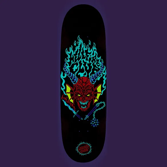 Skate Deck Santa Cruz Skateboards Stranger Things Hellfire Club Flames 9.00 2025 - 2