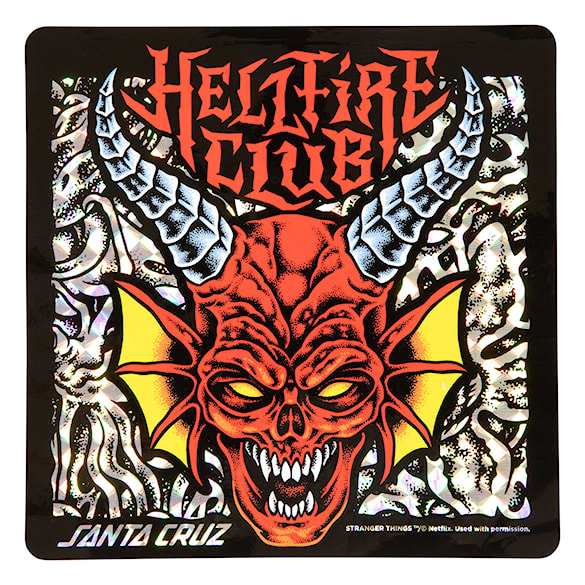 Skate Deck Santa Cruz Skateboards Stranger Things Hellfire Club Flames 9.00 2025 - 3