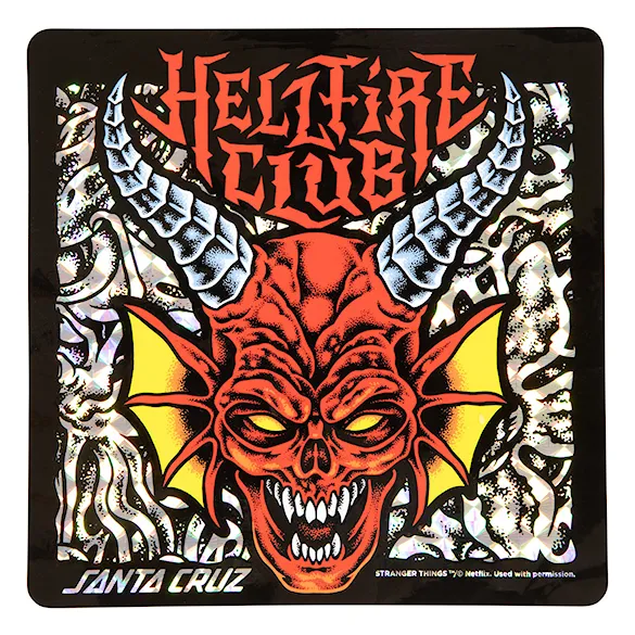 Skate Deck Santa Cruz Skateboards Stranger Things Hellfire Club Flames 9.00 2025 - 3