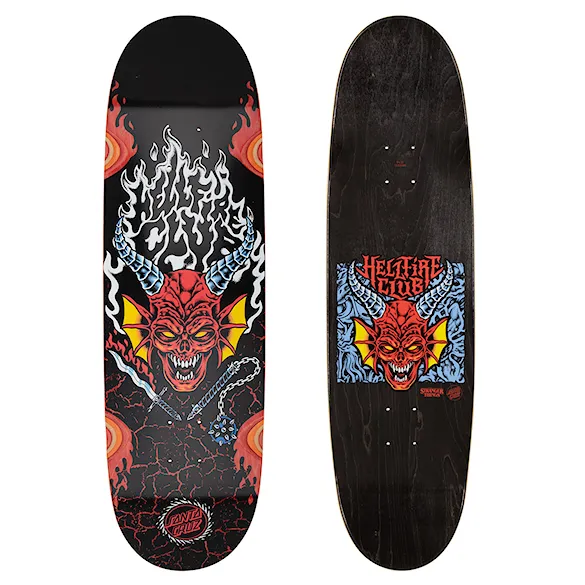 Skate Deck Santa Cruz Skateboards Stranger Things Hellfire Club Flames 9.00 2025 - 1