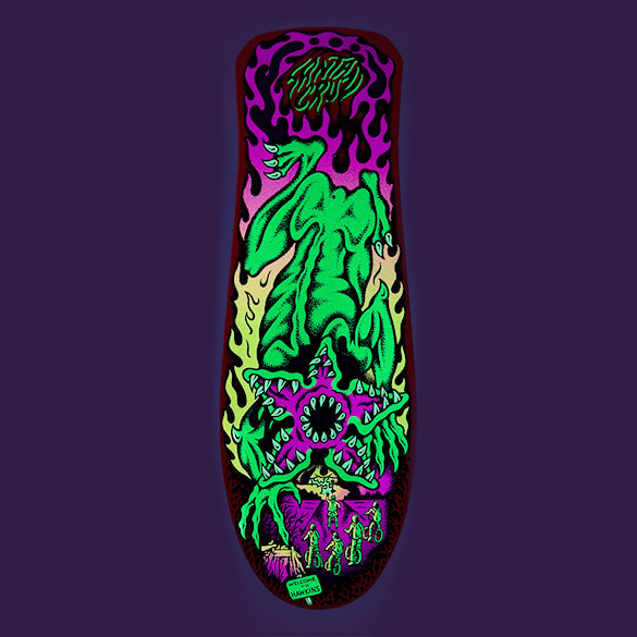 Skate deska Santa Cruz Skateboards Stranger Things Salba Demogorgon 10.3 2025 - 2