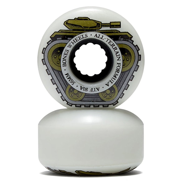 Skateboard kółka Bones ATF All Tank All Terrain Formula 56 mm/80 A white - 3