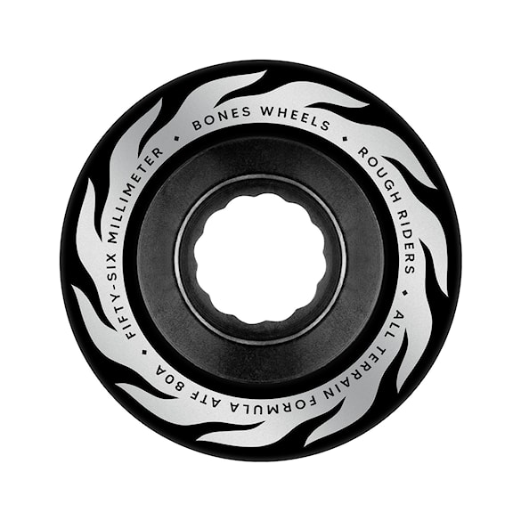Skateboard Wheels Bones Eternal Flame Rough Riders 56mm/80A black 2025 - 1