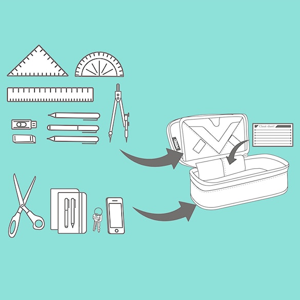 Školské puzdro Nitro Pencil Case XL black rose - 2