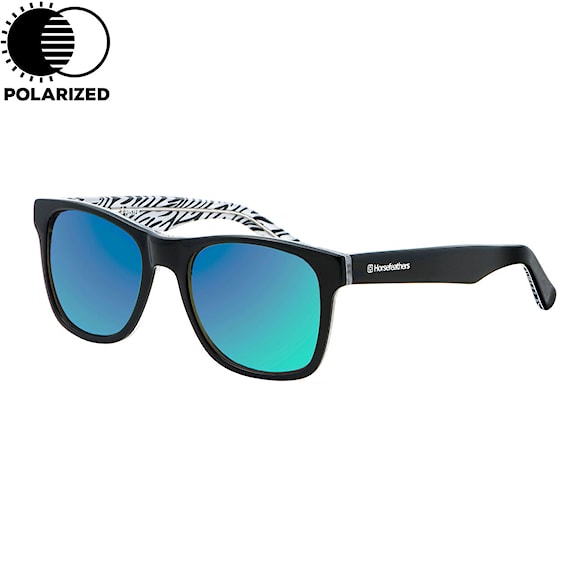 Sluneční brýle Horsefeathers Foster zebra | mirror green polarized 2018 - 1
