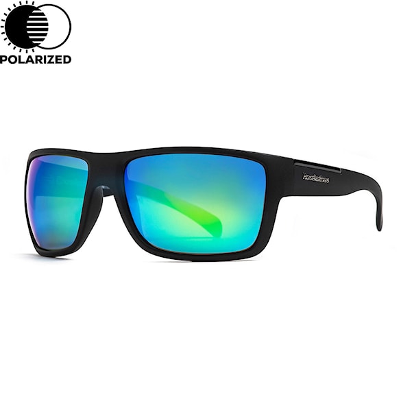 Okulary przeciwsłoneczne Horsefeathers Zenith matt black | mirror green - 1