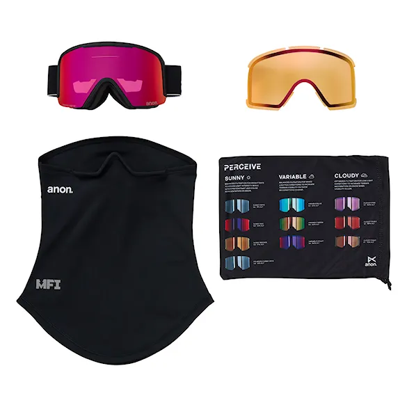 Snowboardové brýle Anon Nesa black | perceive sunny red+p.cloudy burst 2027 - 2