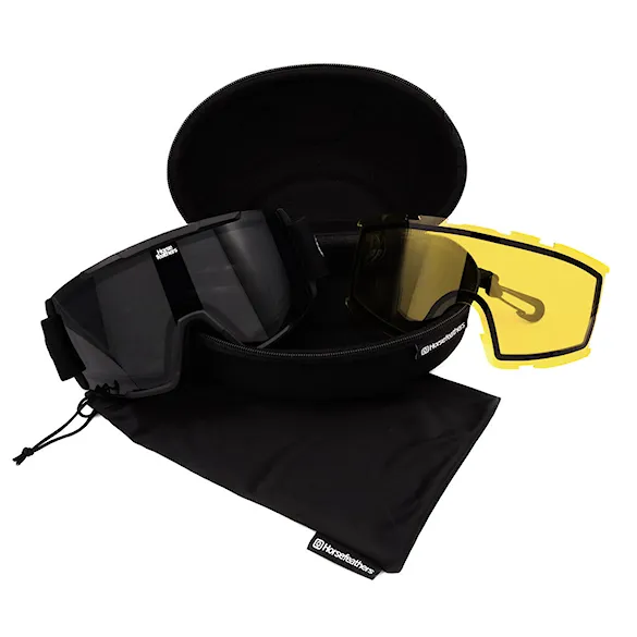Snowboardové brýle Horsefeathers Feston black | smoke 2027 - 2