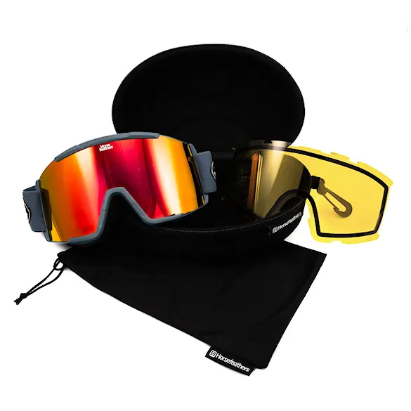 Snowboardové brýle Horsefeathers Feston storm | mirror red 2027 - 4