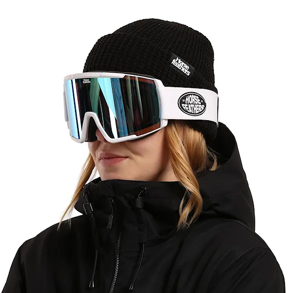 Snowboardové brýle Horsefeathers Feston white | mirror blue 2027 - 2