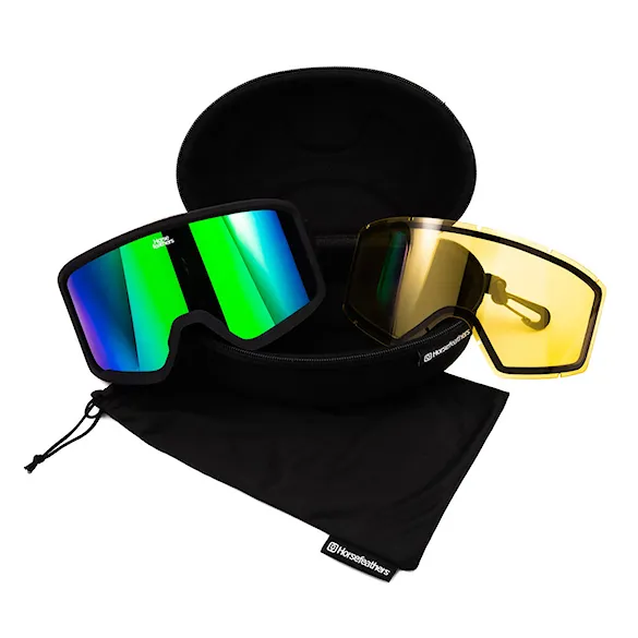 Snowboardové brýle Horsefeathers Tarpe black | mirror green 2027 - 3