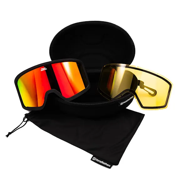 Snowboardové brýle Horsefeathers Tarpe black | mirror red 2027 - 4