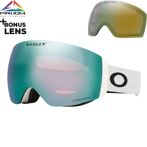 Gogle snowboardowe Oakley Flight Deck Pro M matte white | prizm sapphire & prizm sage gold 2026 - 1