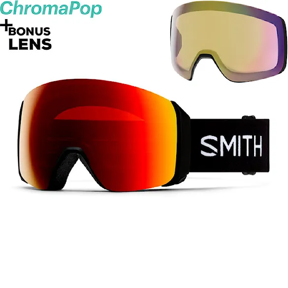 Snowboard Goggles Smith 4D Mag XL black | cp sun red mirror+cp storm yellow 2026 - 1