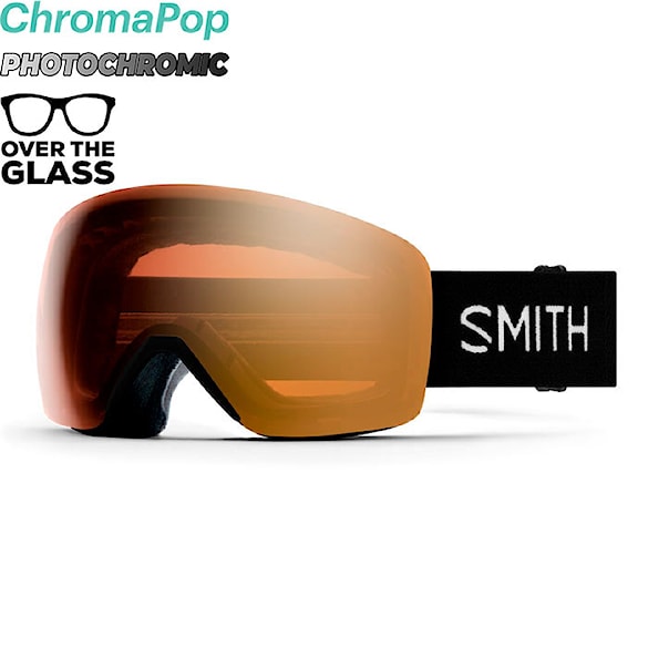 Gogle snowboardowe Smith Skyline black | cp pro photochromic gold mirror 2026 - 1