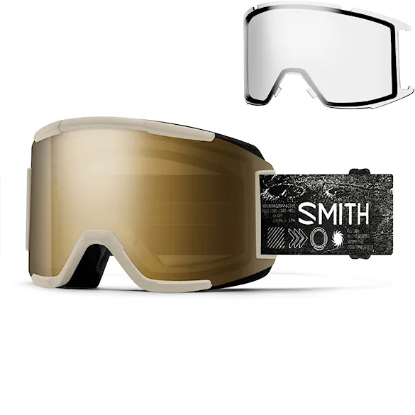 Snowboardové brýle Smith Squad chalk space invader | cp sun black gold mirror+clear 2026 - 1