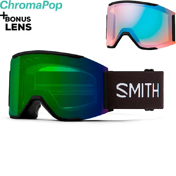 Snowboard Goggles Smith Squad MAG black | cp ed green mirror+cp storm blue 2026 - 1