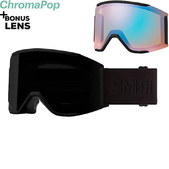 Gogle snowboardowe Smith Squad MAG blackout | cp sun black+cp storm blue sensor mi 2026 - 1