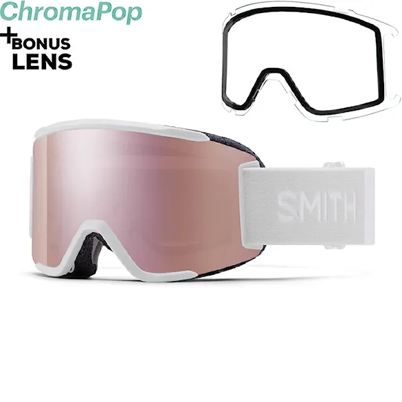 Snowboardové okuliare Smith Squad S white vapor | cp ed rose gold mirror+clear 2026 - 1