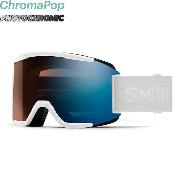 Snowboard Goggles Smith Squad white vapor | cp pro photochromic blue mirror 2026 - 1