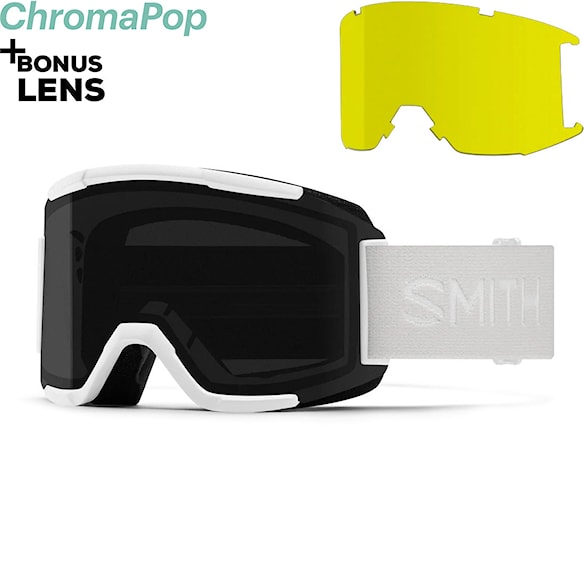 Snowboard Goggles Smith Squad white vapor | cp sun black+yellow 2026 - 1