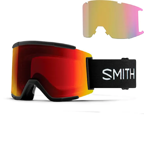 Snowboard Goggles Smith Squad XL black | cp sun red mirror+cp storm yellow flash 2026 - 1