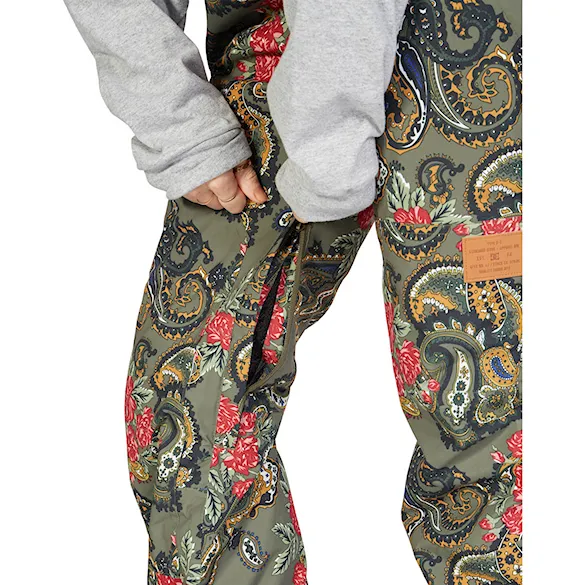 Spodnie snowboardowe DC Wms Crusade Bib paisley ivy green 2023 - 5