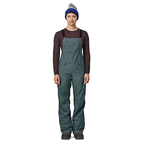 Nohavice na snowboard Patagonia W's Powder Town Bibs nouveau green 2024 - 2