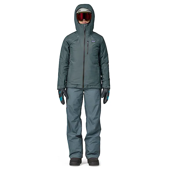 Nohavice na snowboard Patagonia W's Powder Town Bibs nouveau green 2024 - 4