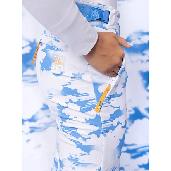 Spodnie snowboardowe Roxy Chloe Kim Pant azure blue clouds 2024 - 9