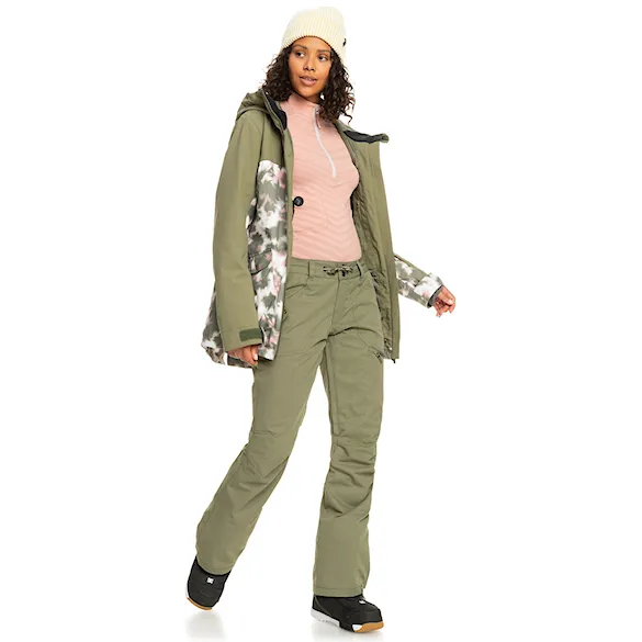 Nohavice na snowboard Roxy Nadia deep lichen green 2023 - 5
