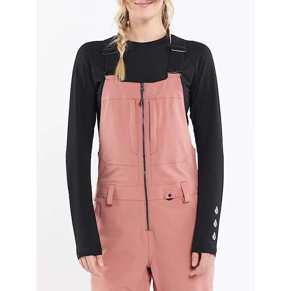 Nohavice na snowboard Volcom Wms Swift Bib Overall earth pink 2024 - 3