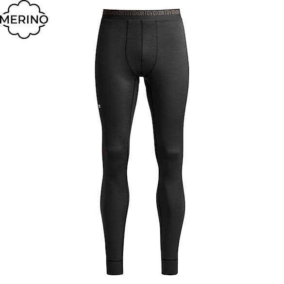 Underpants ORTOVOX 185 Rock'n'wool Long Pants black raven 2026 - 1