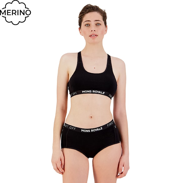 Podprsenka Mons Royale Sierra Sports Bra black 2024 - 1