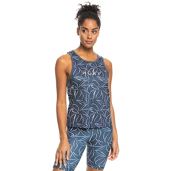 Fitness tílko Roxy Sing For Me mood indigo tropical mood 2022 - 1