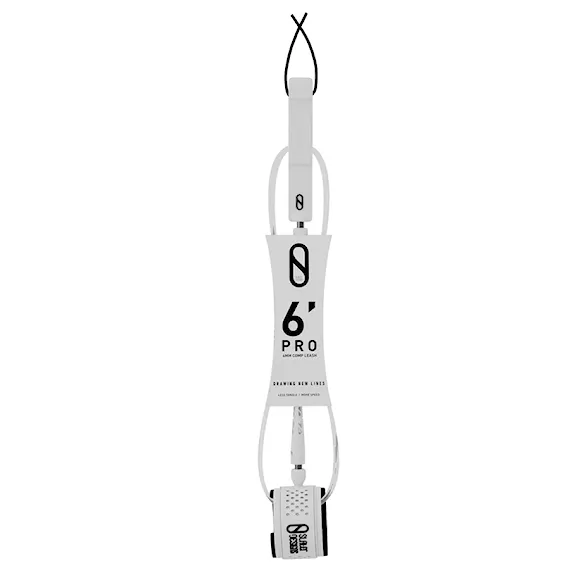 Surf leash Slater Designs Slater 6mm Comp Leash 6'0" white - 3