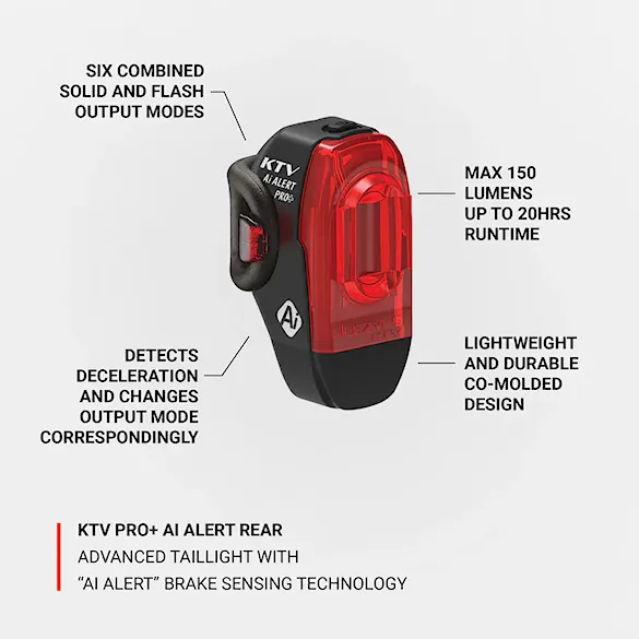 Světlo na kolo Lezyne KTV Pro+ Ai Alert Rear black - 5