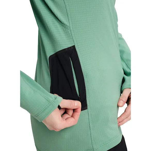 Technical Hoodie Burton [ak] Wms Helium Grid Fleece Qtz soft sage 2026 - 3