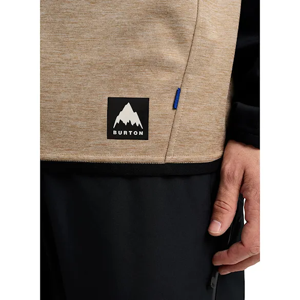 Technická mikina Burton Crown Weatherproof Crew summit taupe heather/true black 2026 - 4
