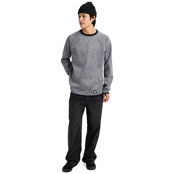 Bluza techniczna Burton Crown Weatherproof Crew true black heather 2026 - 5
