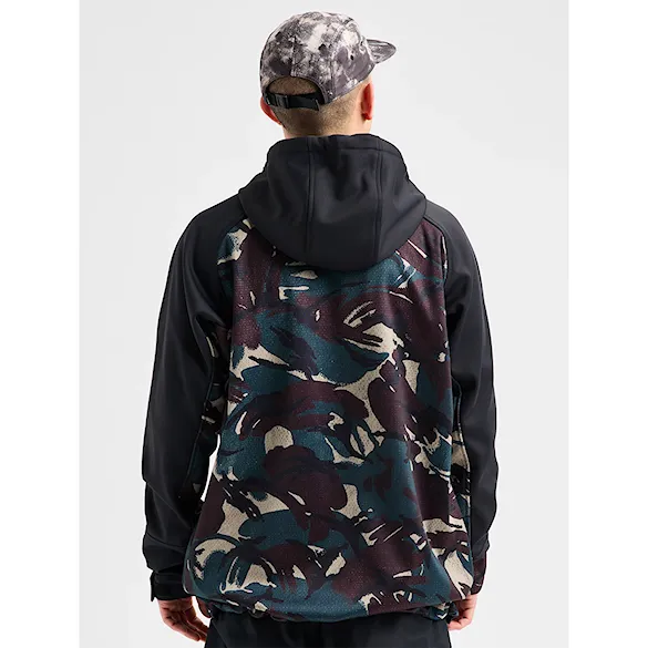Bluza techniczna Burton Crown Weatherproof Pullover seersucker/true black 2027 - 4