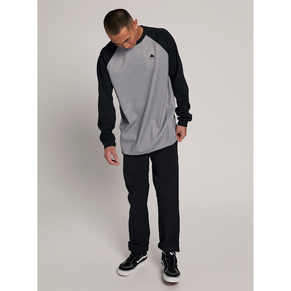 Technical Hoodie Burton Crown WPF Crew grey heather/true black 2025 - 4