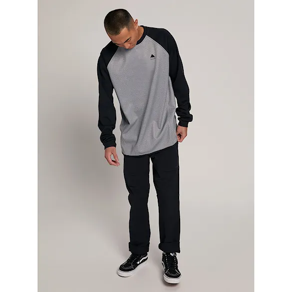 Bluza techniczna Burton Crown WPF Crew grey heather/true black 2025 - 4