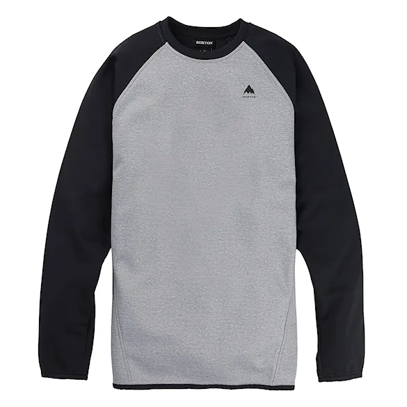 Bluza techniczna Burton Crown WPF Crew grey heather/true black 2025 - 1