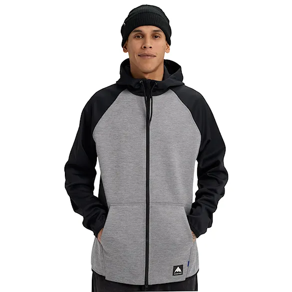 Bluza techniczna Burton Crown Weatherproof FZ grey heather/true black 2026 - 2