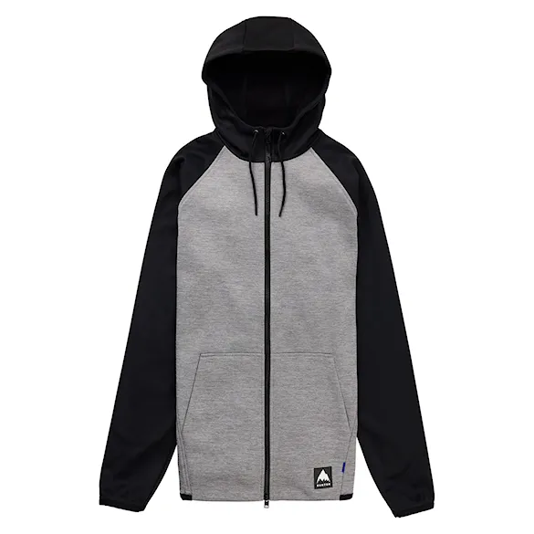 Bluza techniczna Burton Crown Weatherproof FZ grey heather/true black 2026 - 1