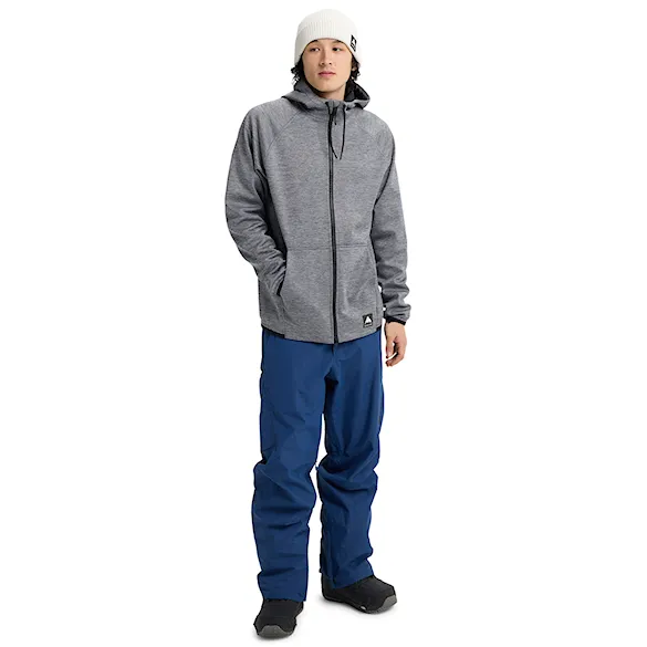 Technická mikina Burton Crown Weatherproof FZ true black heather 2026 - 5